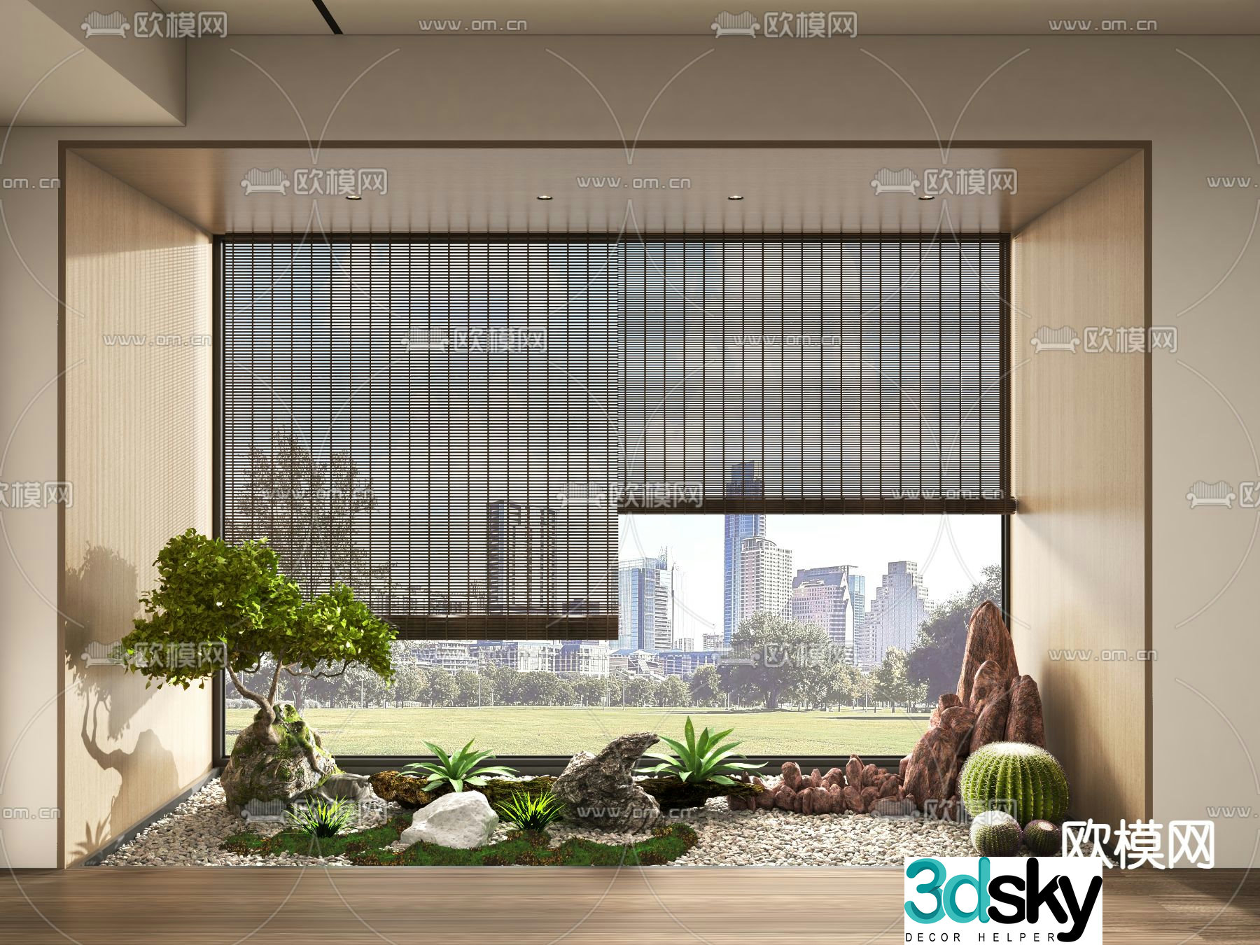 Indoor landscape plant landscaping 3d model