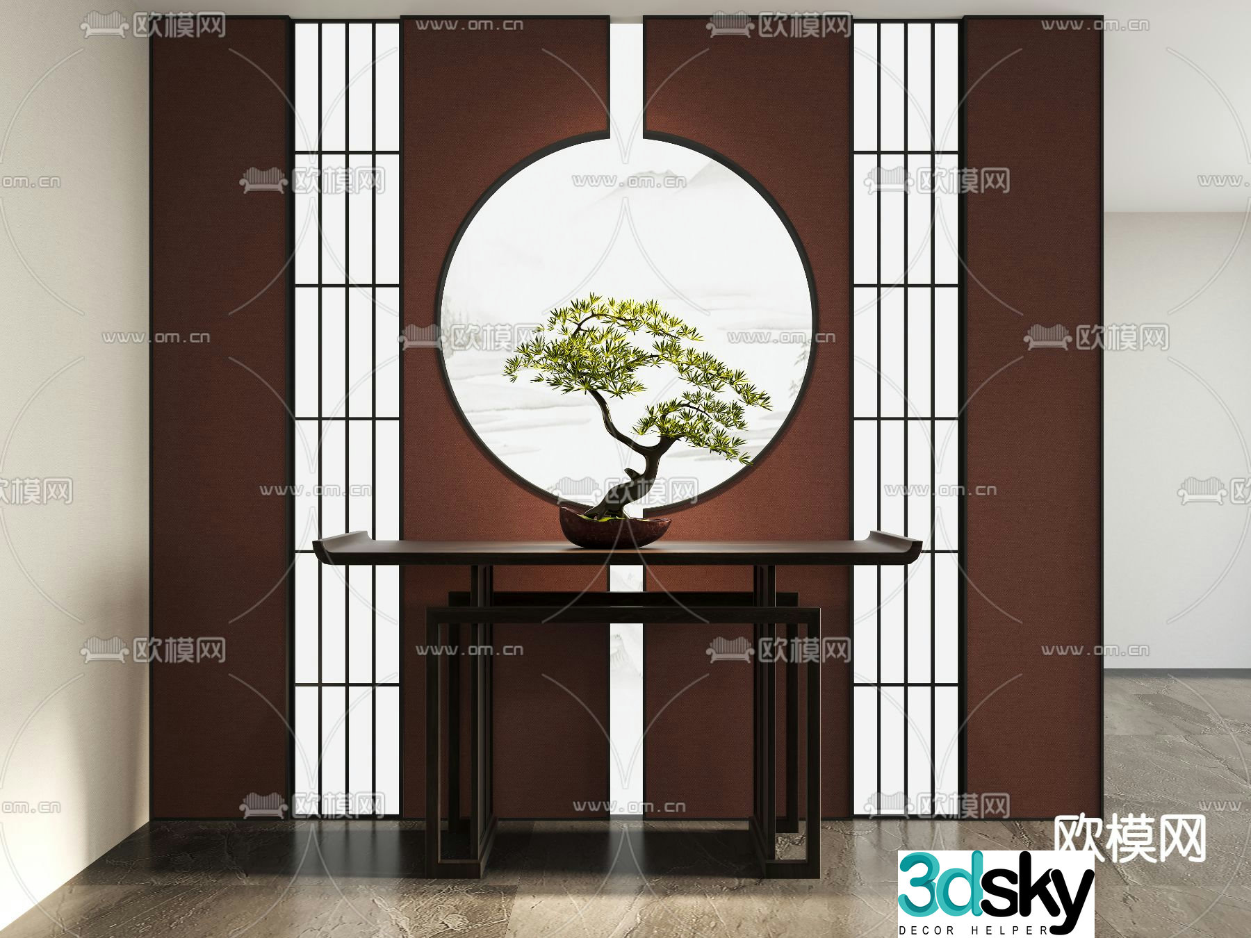 New Chinese style Duanjingdai table 3D model