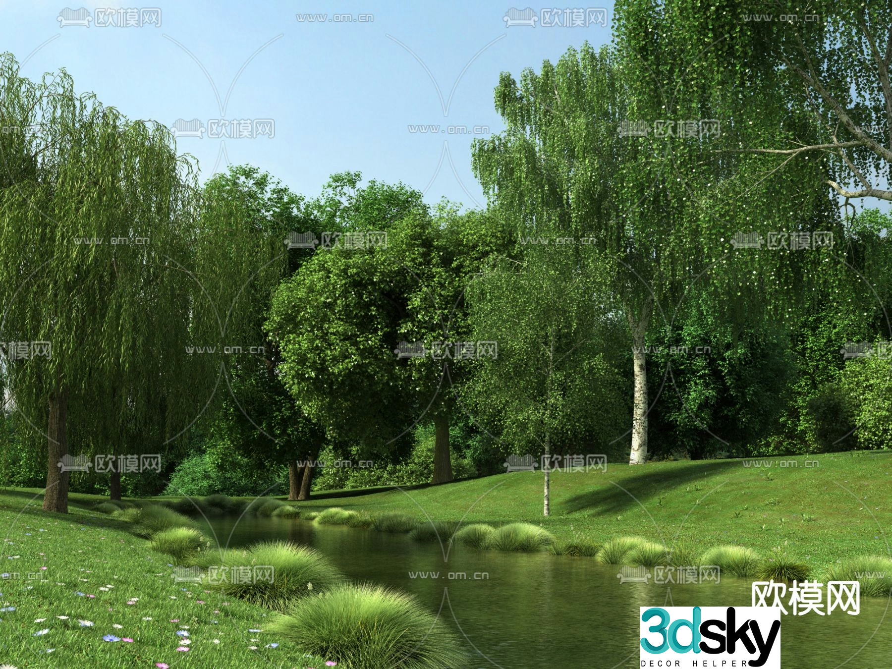 Wetland Park Forest Park 3d model