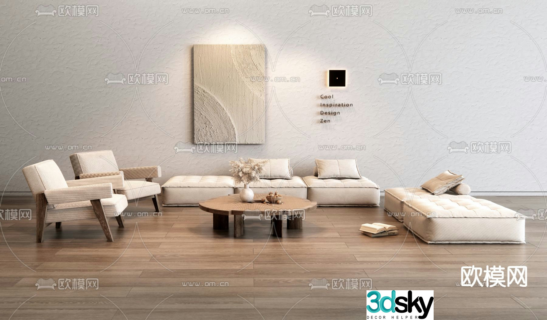 Wasabi combination sofa 3D model