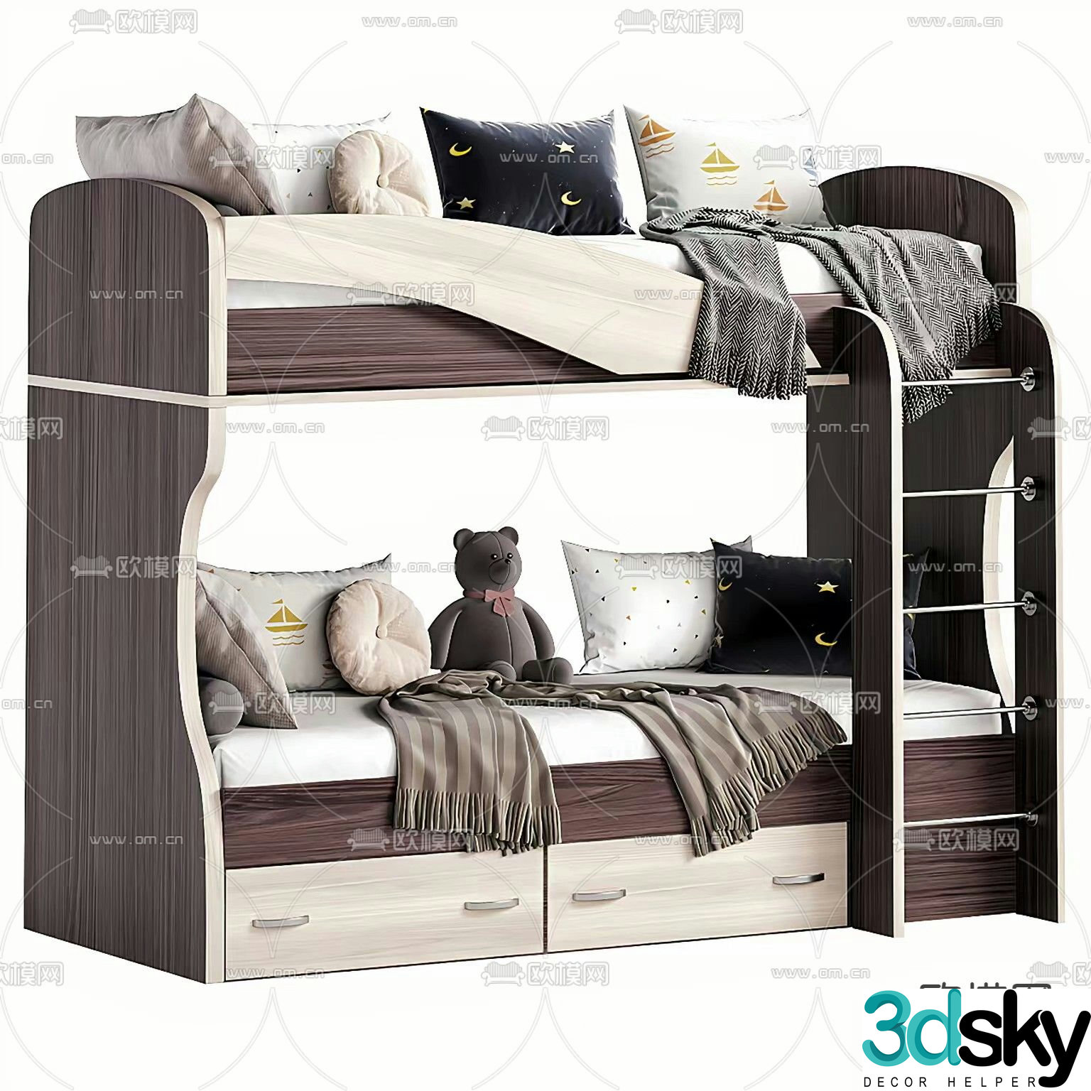 bunk bed bunk bed 3d model