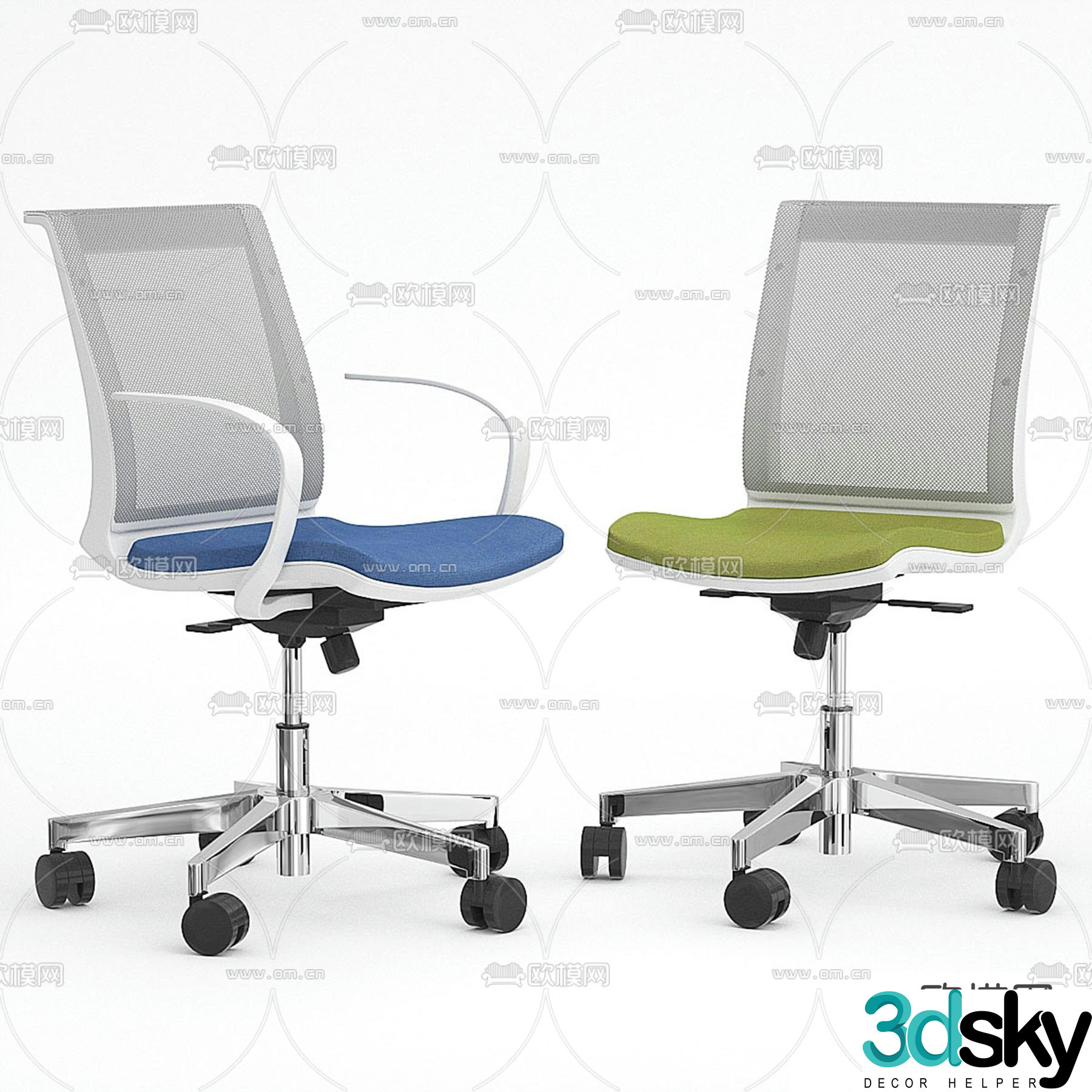 Office chair conference chair staff chair 3d model