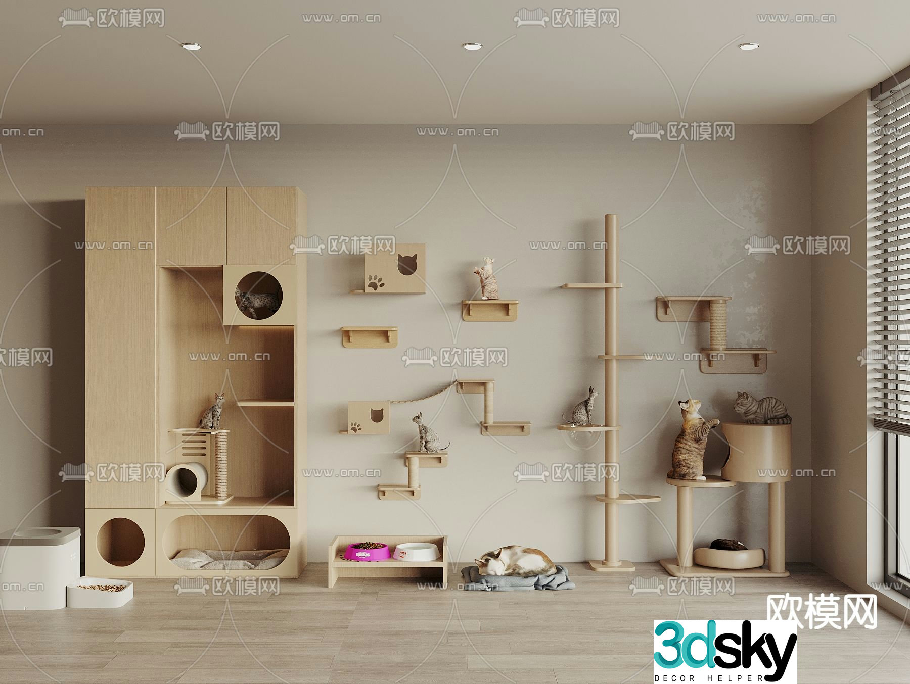 Cat Climbing Frame Cat Nest Cat 3D Model