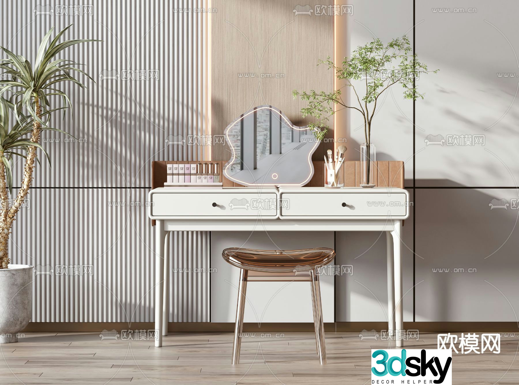 Modern dressing table 3d model