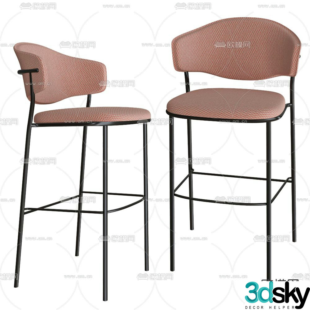 Accento Bar Chair Bar Stool Bar Stool 3D Model