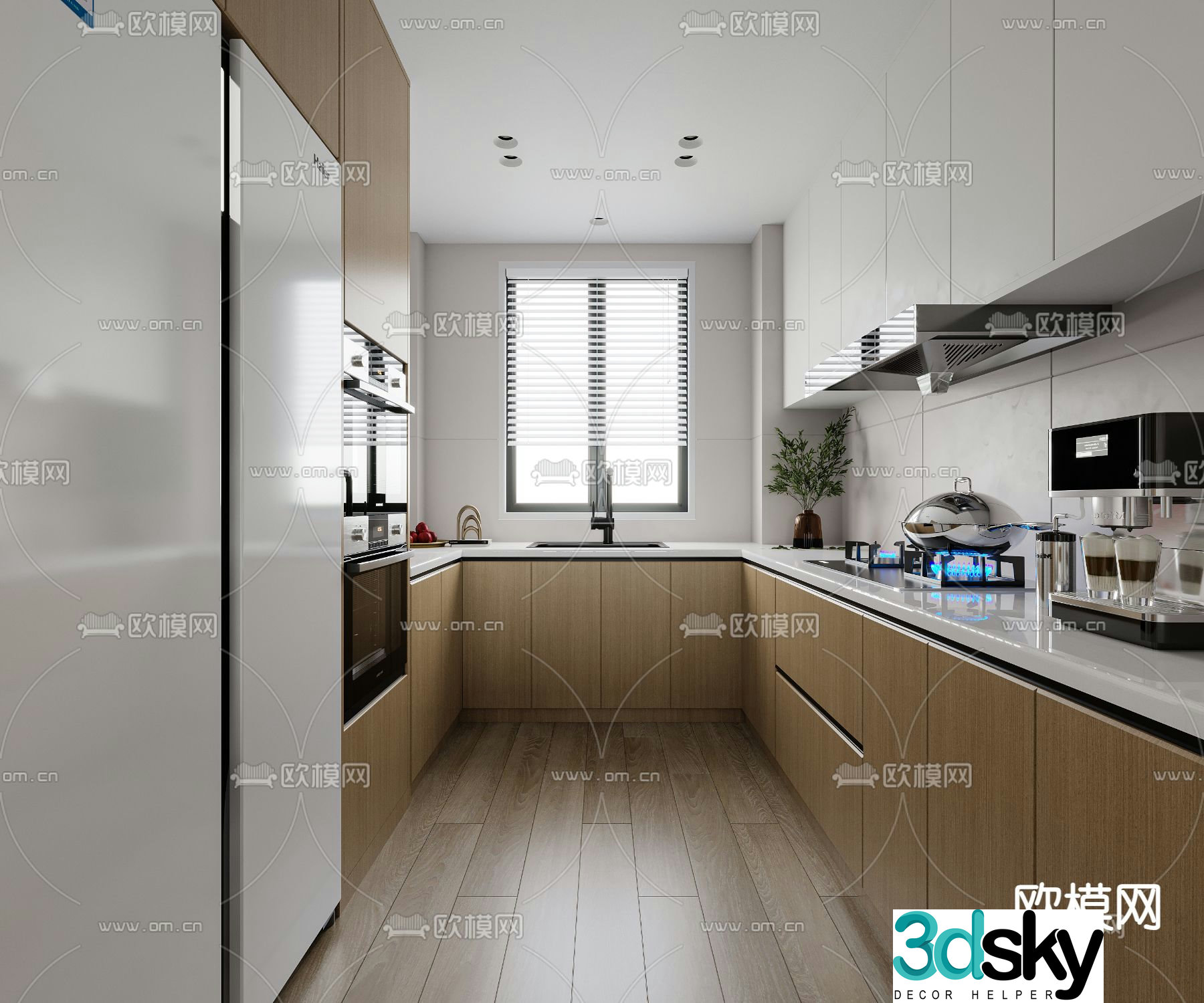 Modern kitchen cabinet 3d model