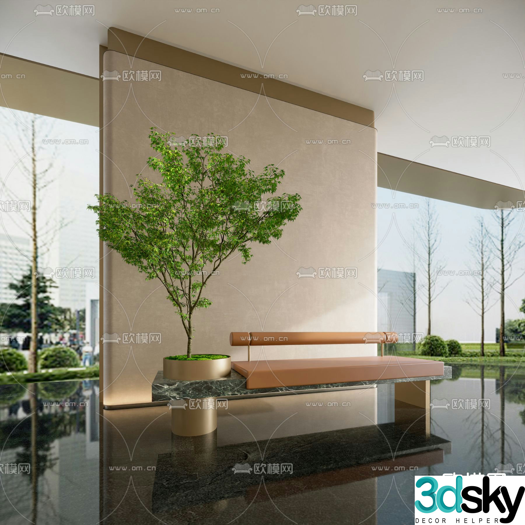 Office sofa public sofa lobby sofa 3d model