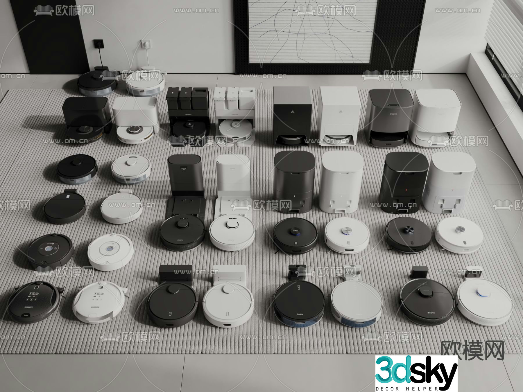 Sweeping robot smart home appliance 3d model