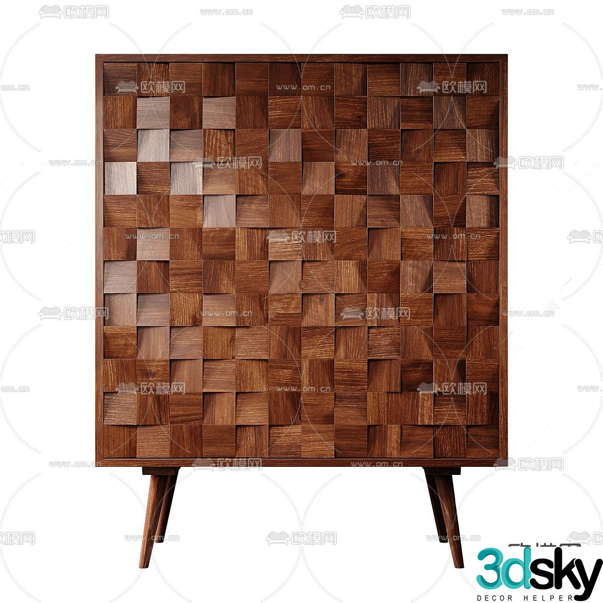 Nordic bedside table 3d model