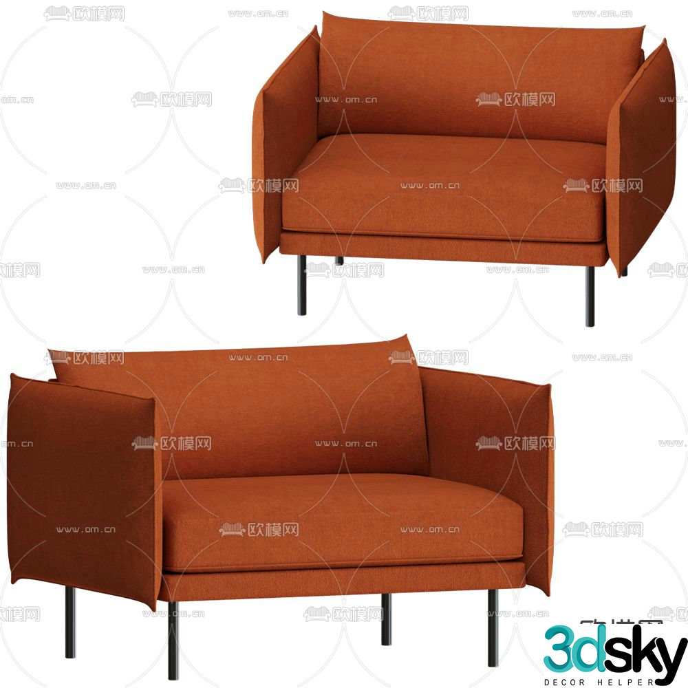 Saiwala lounge chair sofa chair 3d model