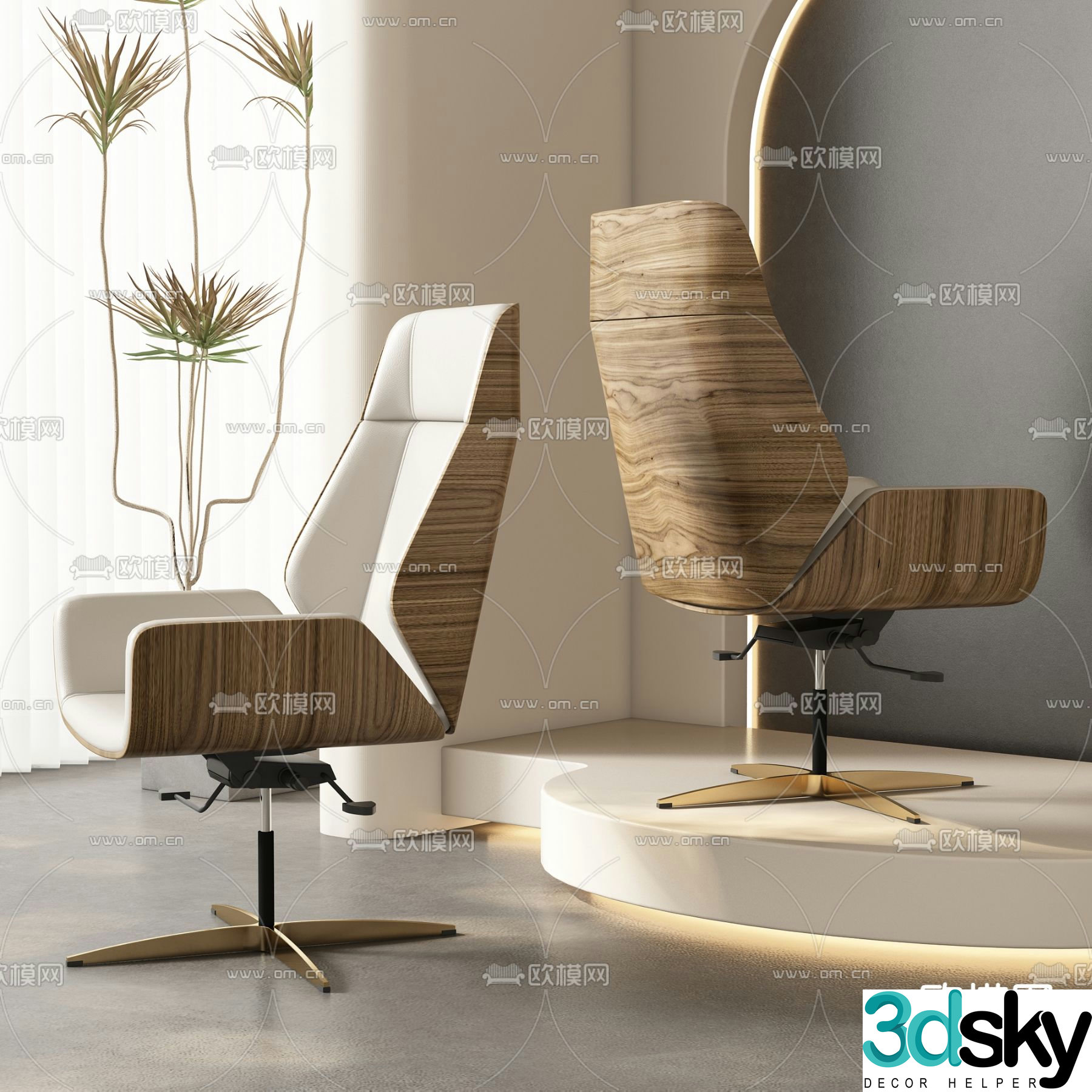 Office chair shift chair staff chair 3d model