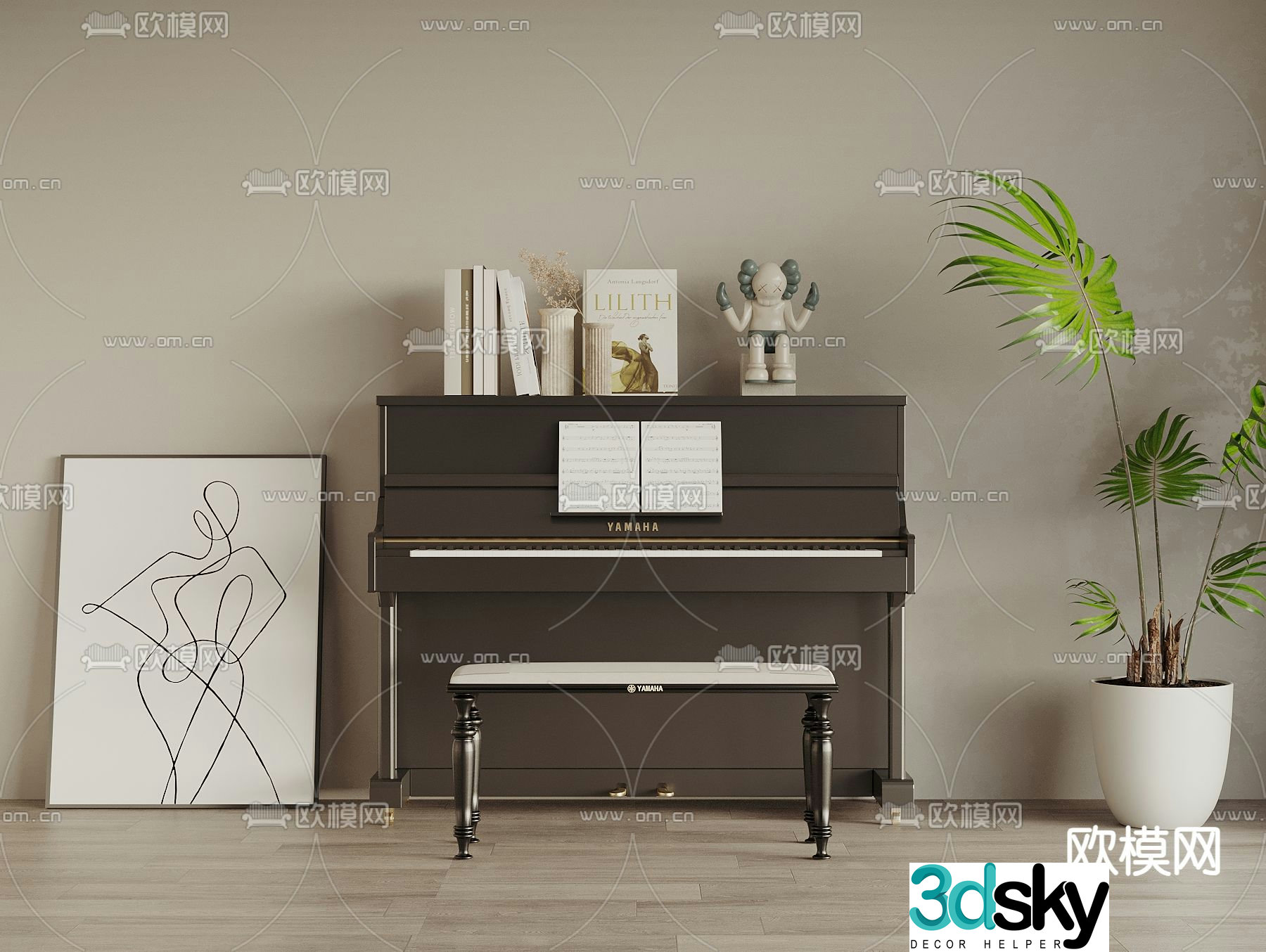piano 3d model