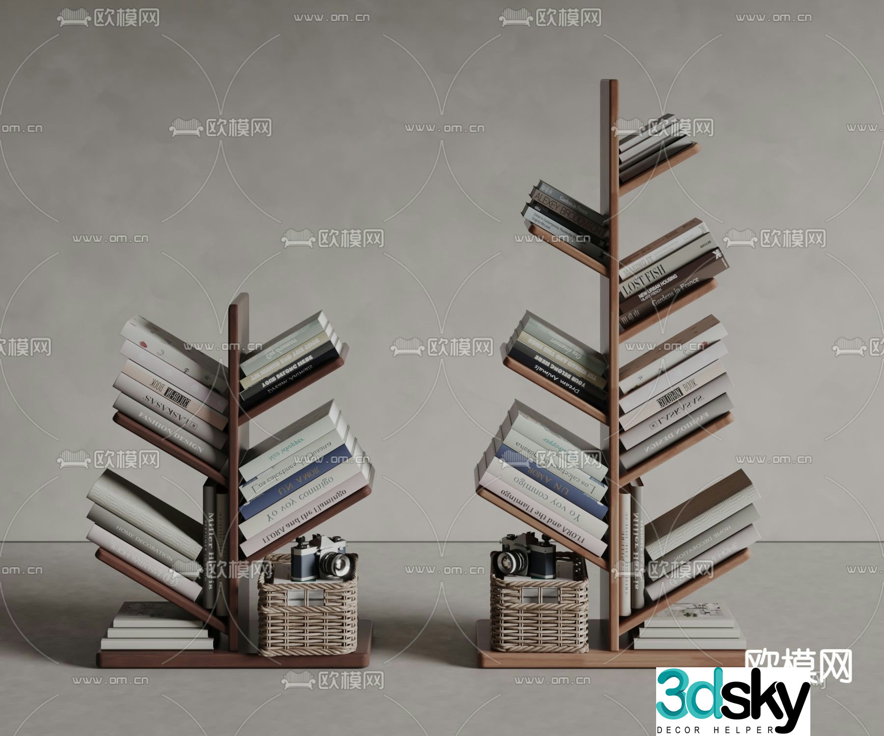 Bookshelf Storage rack 3D model