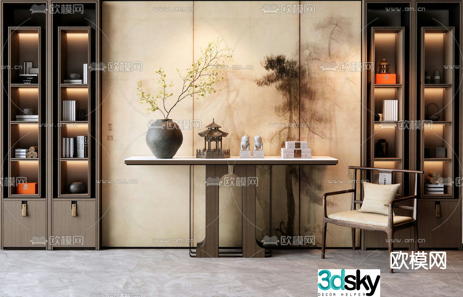 New Chinese-style Duanjingdai 3D model