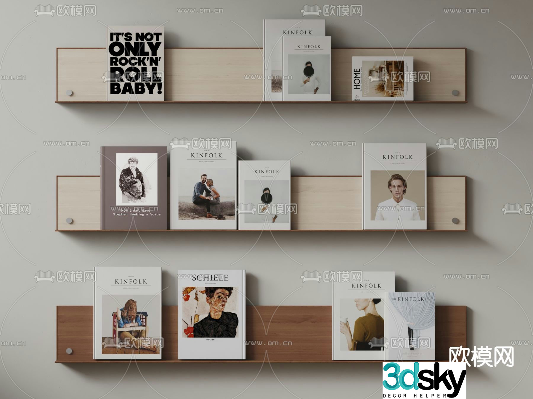 bookshelf magazine rack 3d model