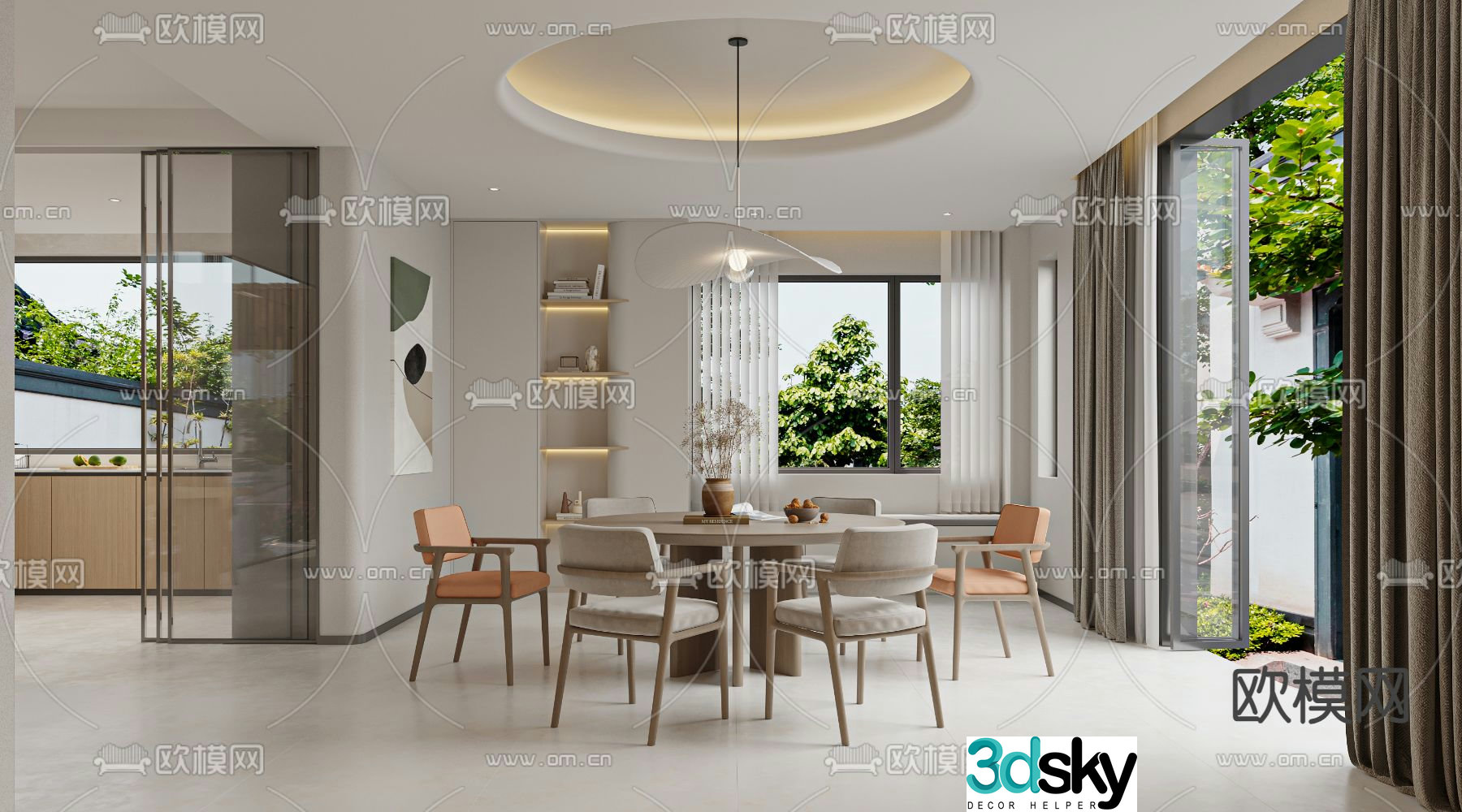Modern restaurant 3d model