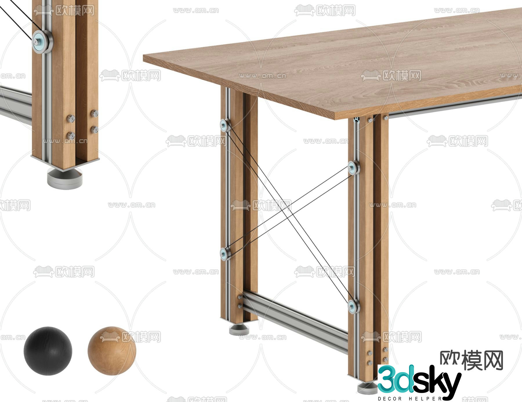 office desk conference table conference table 3d model