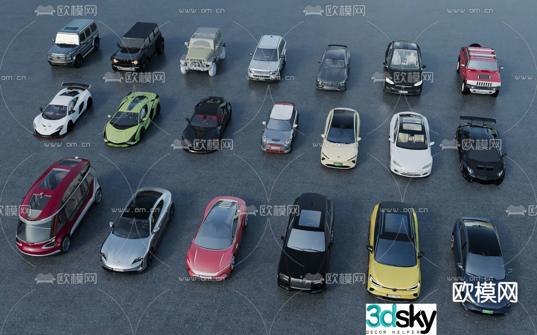 New energy vehicle, luxury car, off-road vehicle 3d model