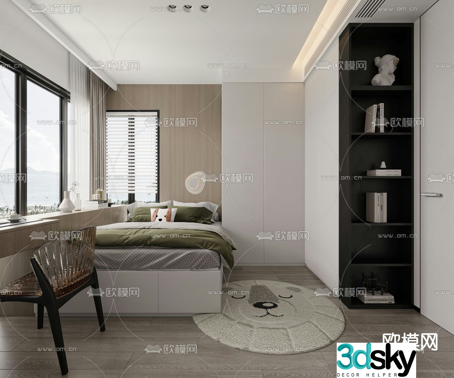 Tatami bedroom second bedroom 3D model