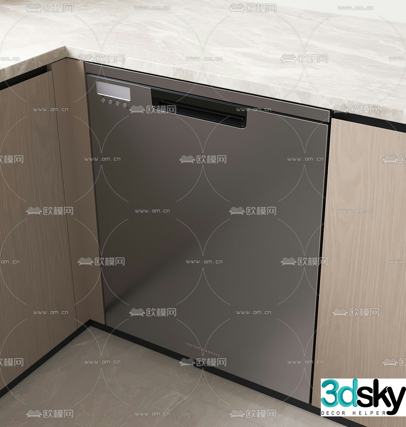 dishwasher cabinet 3d model