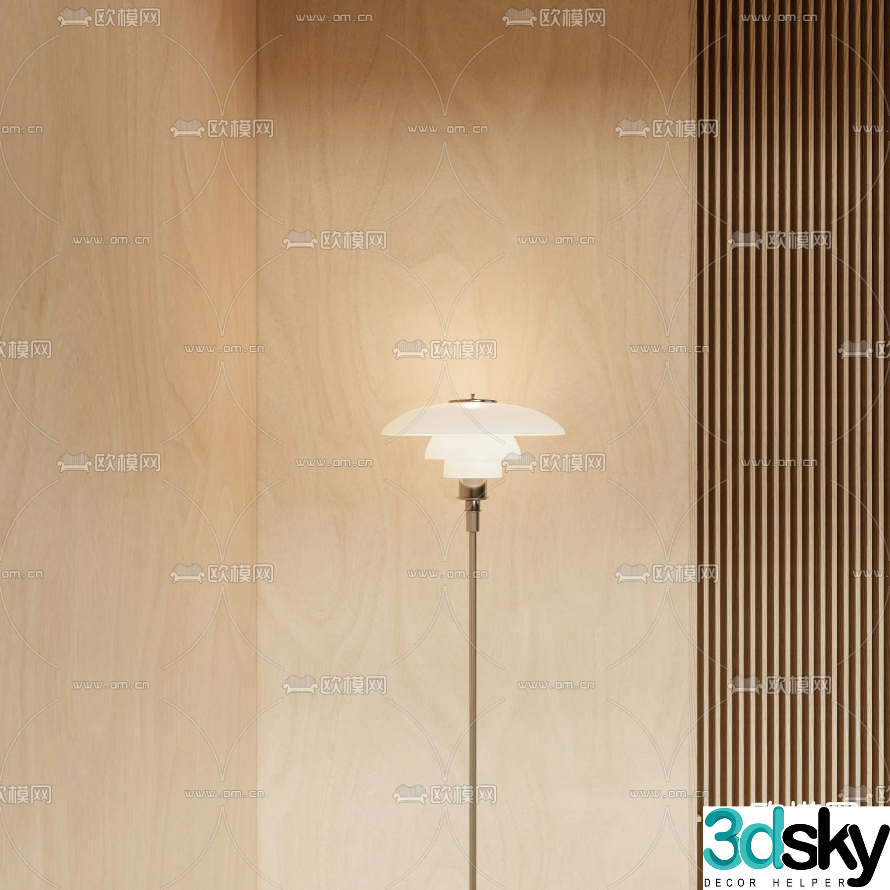 Modern floor lamp 3d model