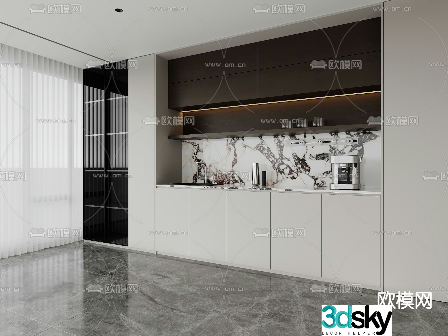 Modern sideboard 3d model