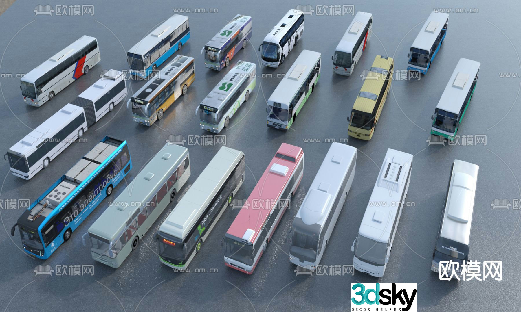 bus bus bus 3d model