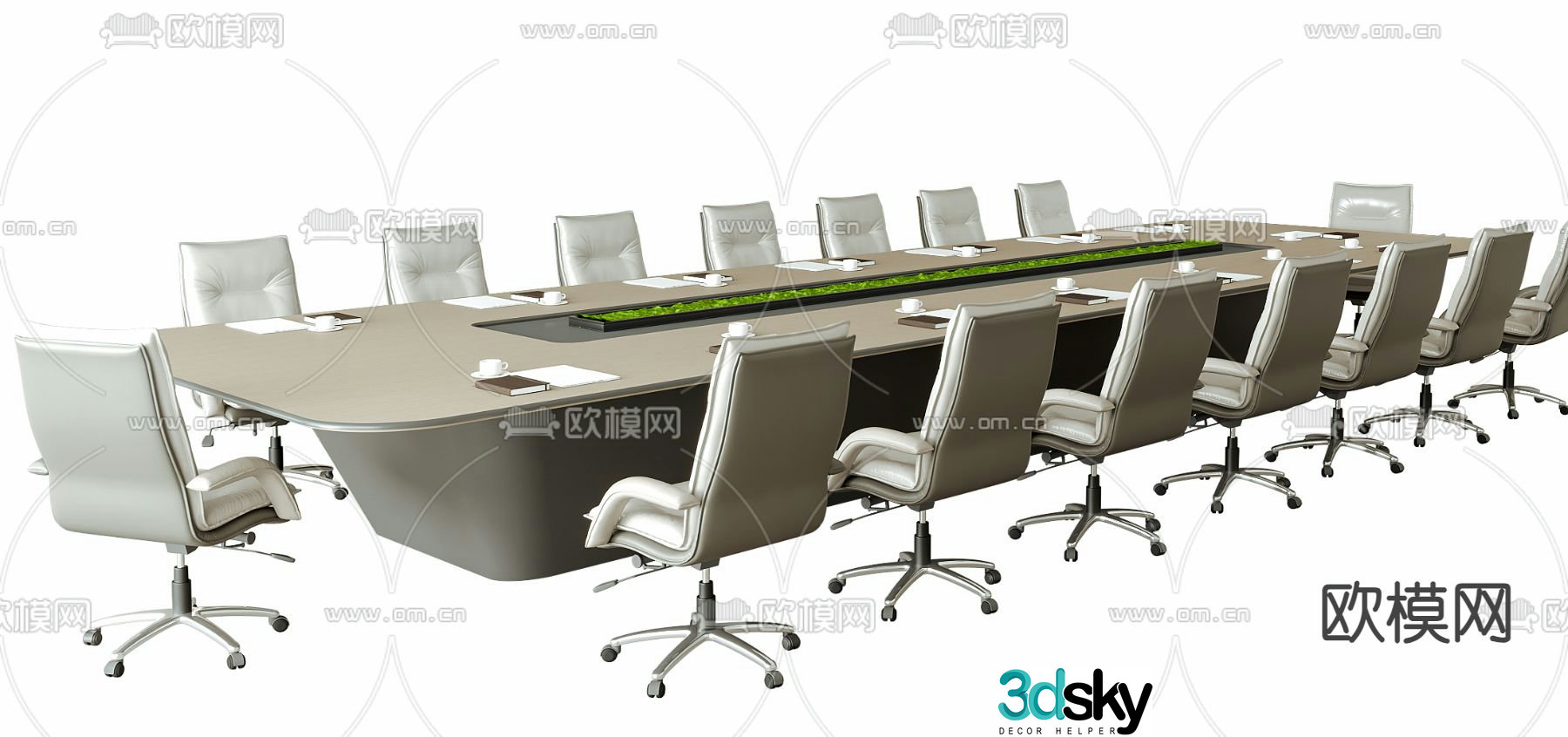 Modern conference table conference table 3d model
