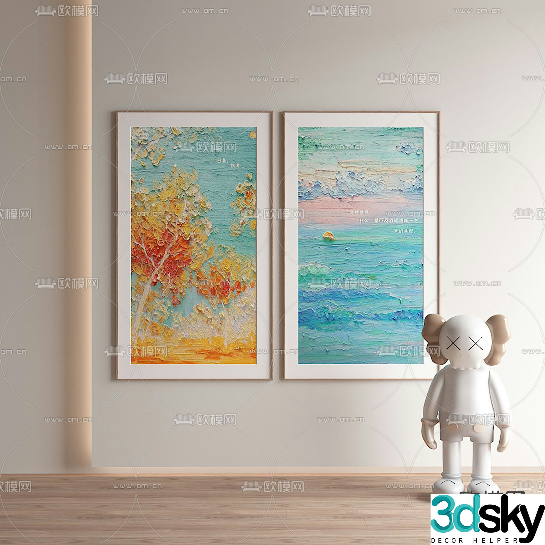 Oil Painting Texture Painting Decorative Painting 3D Model