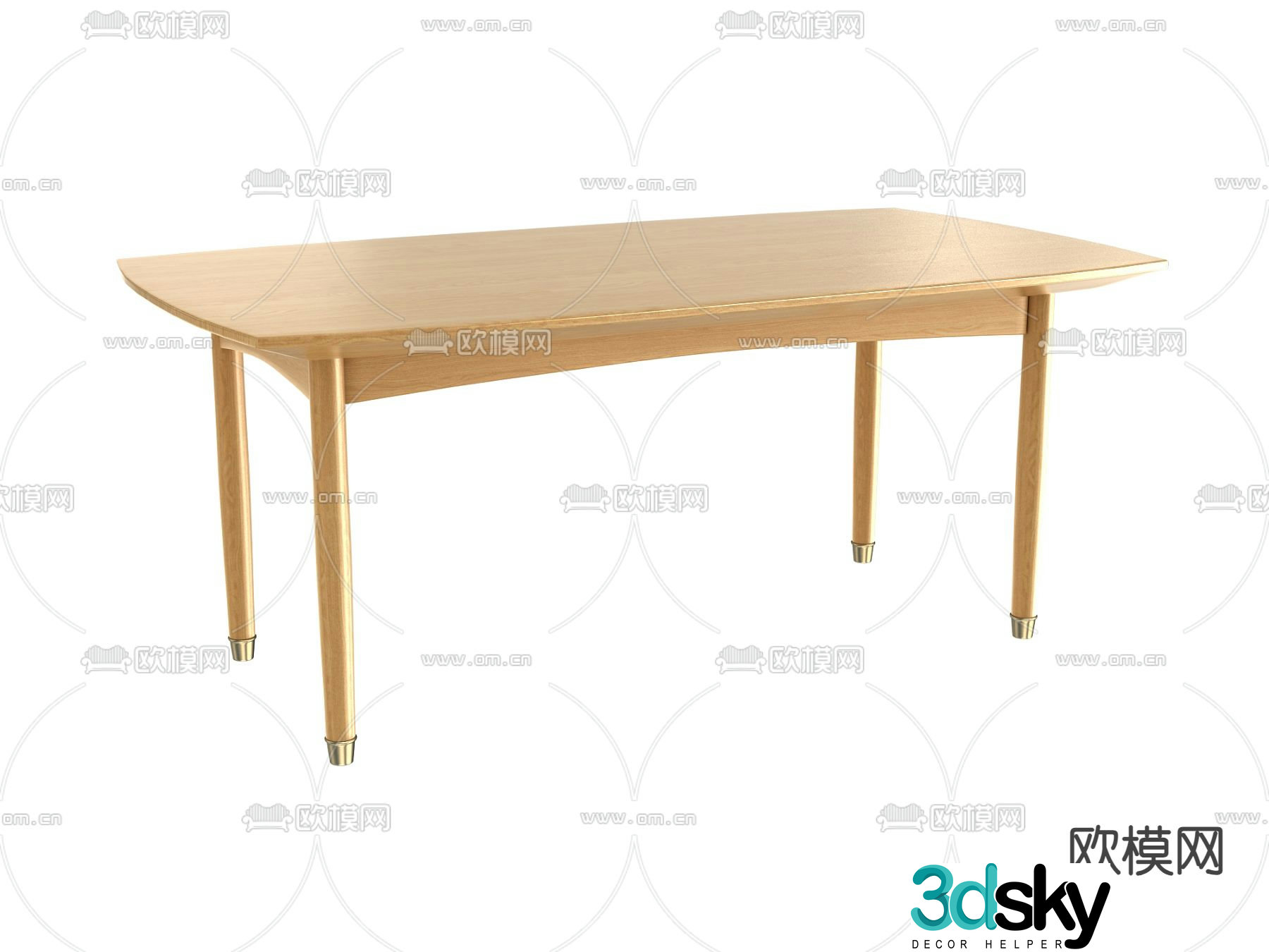 Modern dining table dining table 3d model