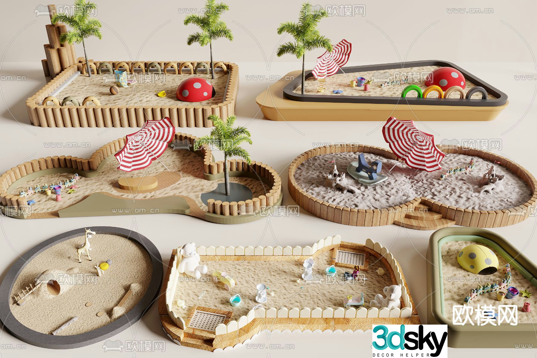 Children's Sandpit Sandpit Entertainment Facilities 3D Model