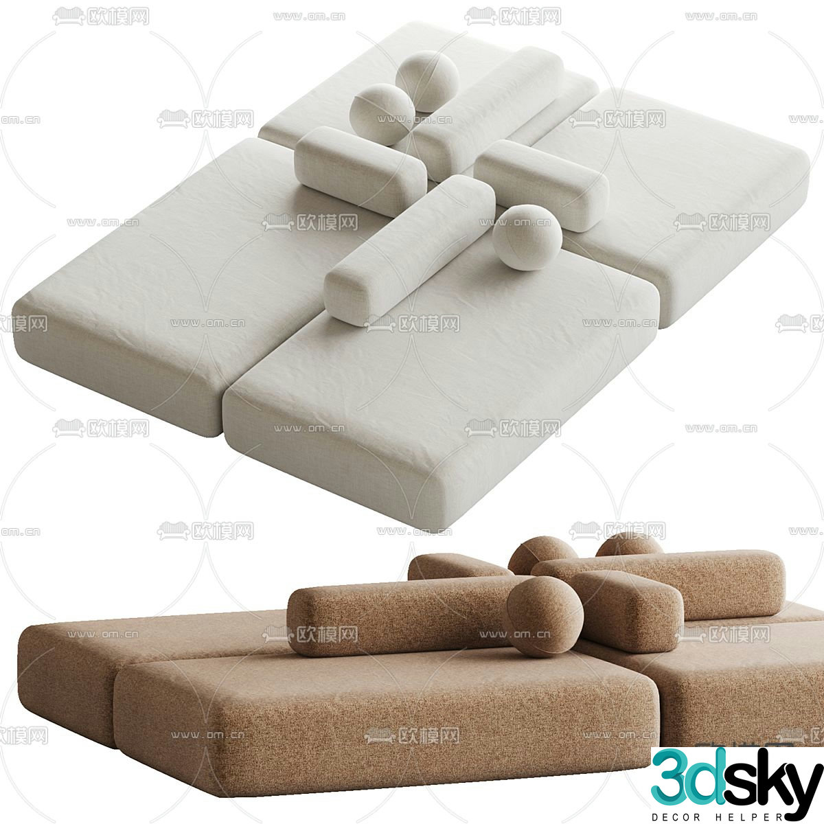 Office sofa lobby sofa public sofa 3d model