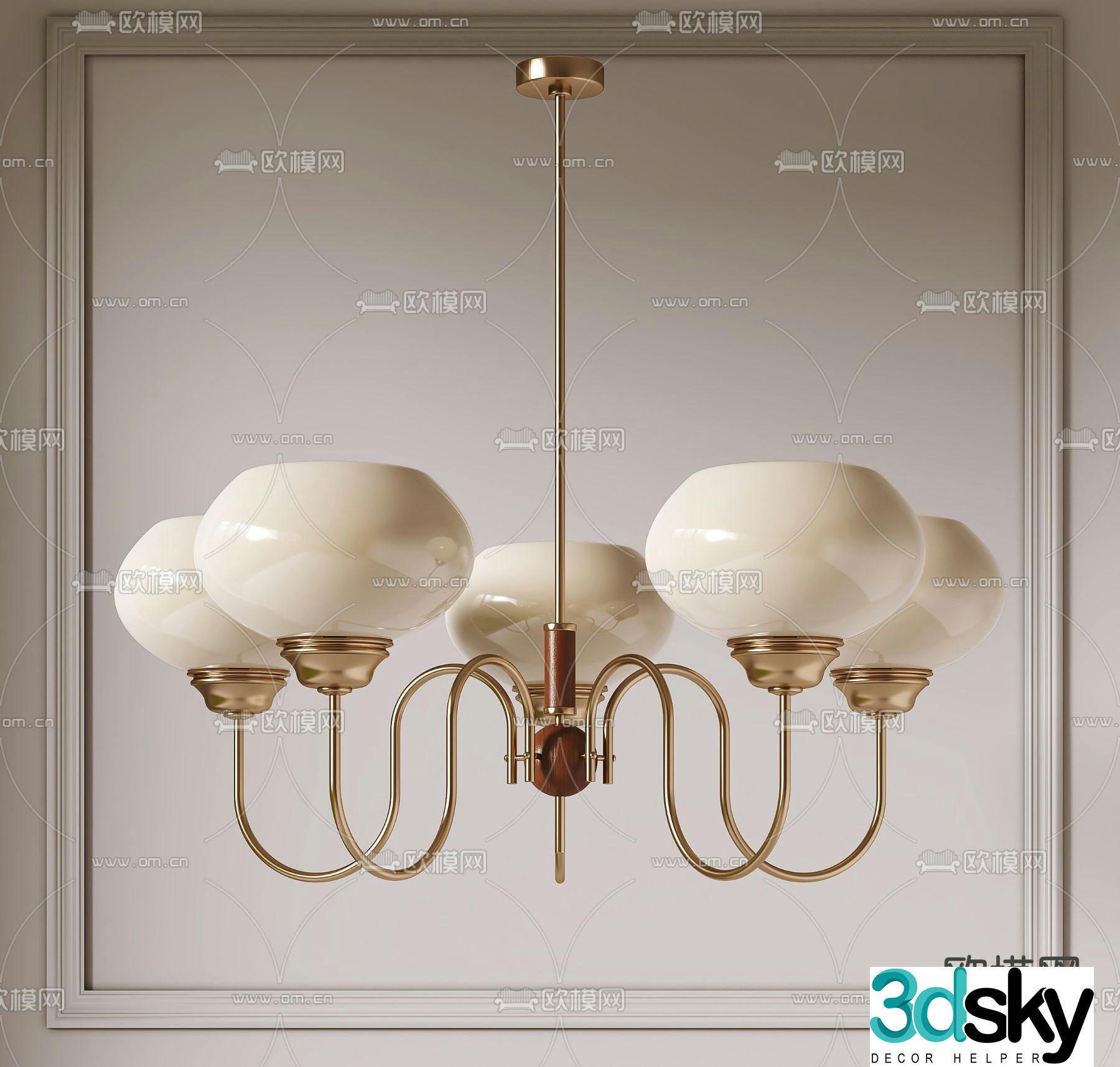 French chandelier hall chandelier 3d model