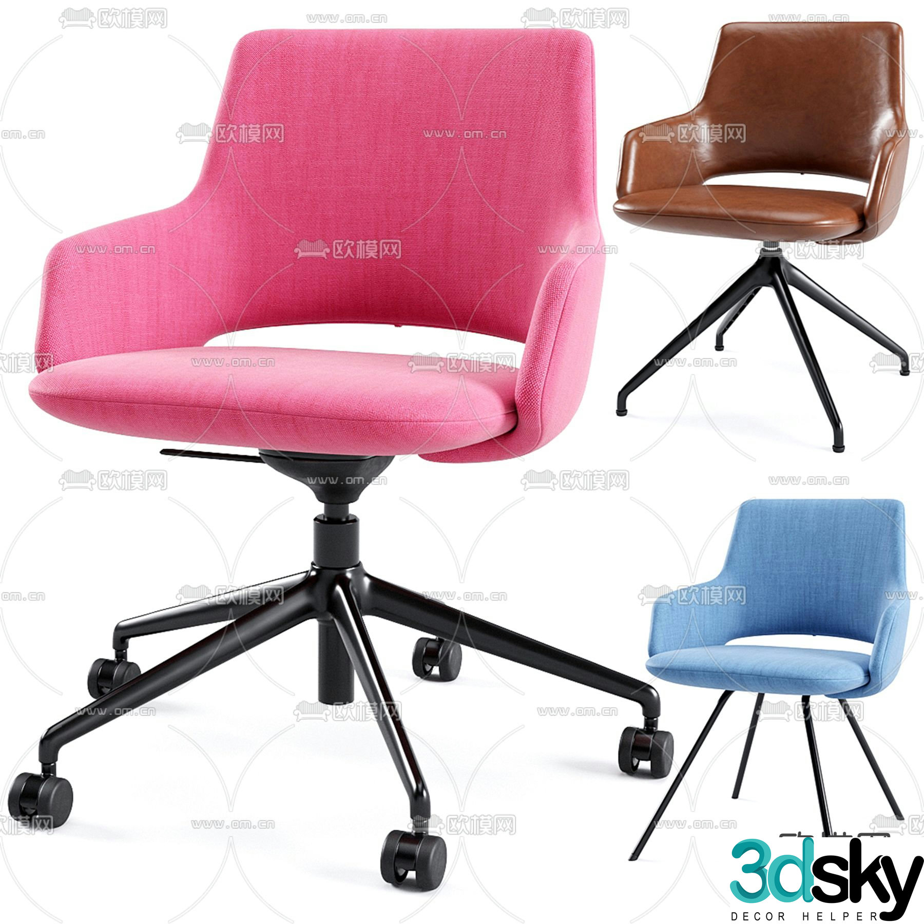 Modern office chair 3d model