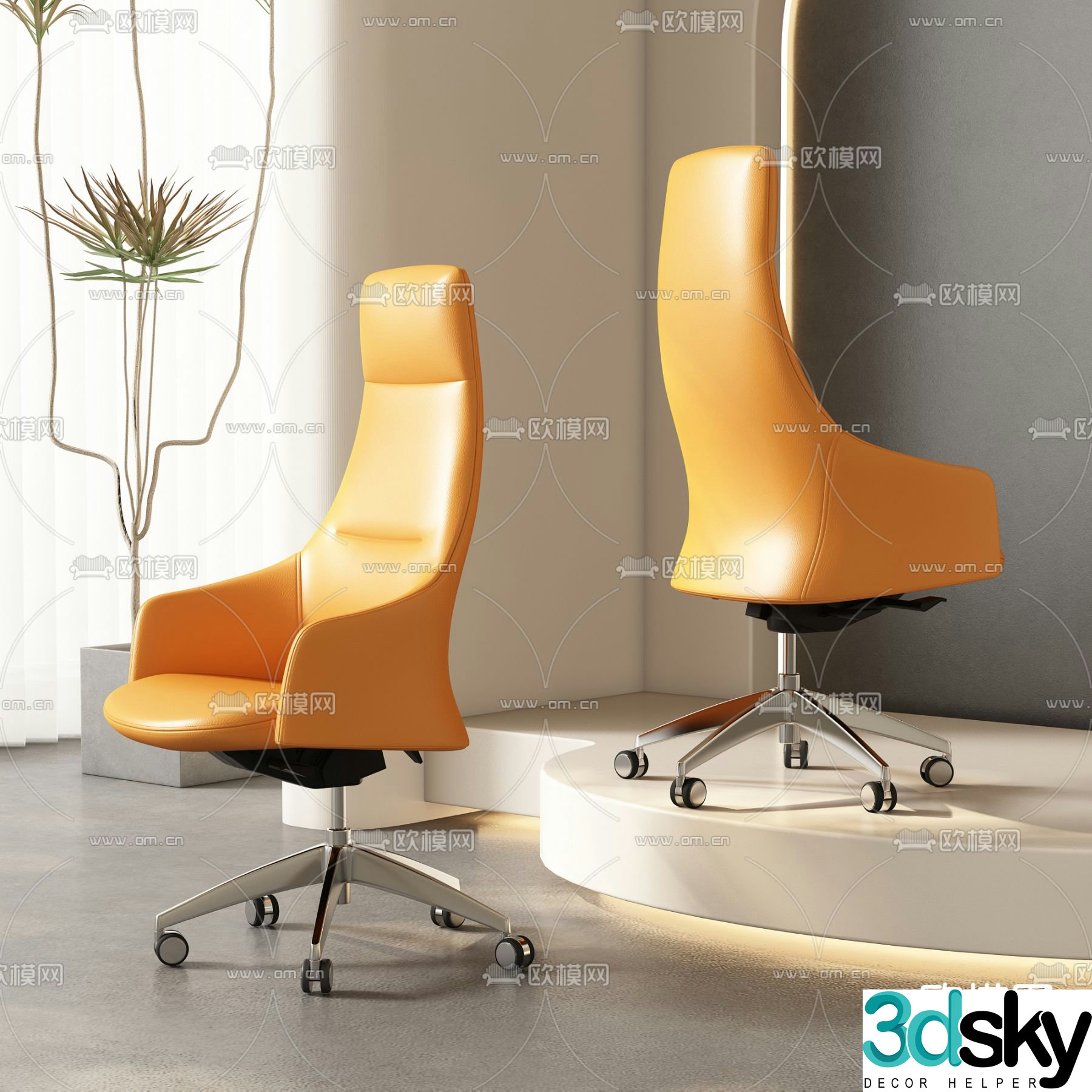 Modern single chair sofa chair leisure chair 3d model