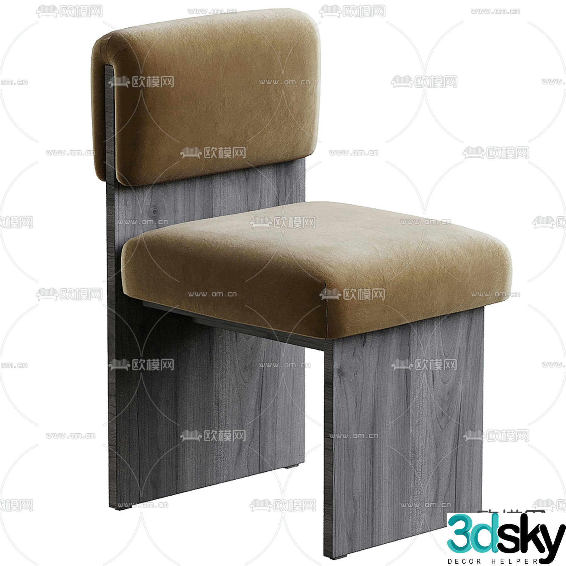 Modern chair dining chair 3d model