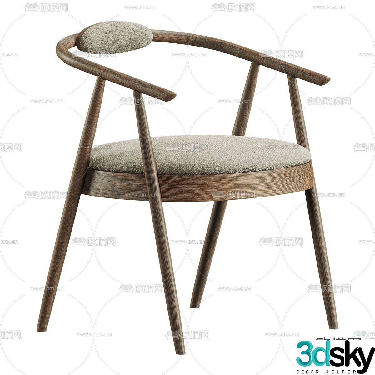 Modern leisure chair armchair chair 3d model