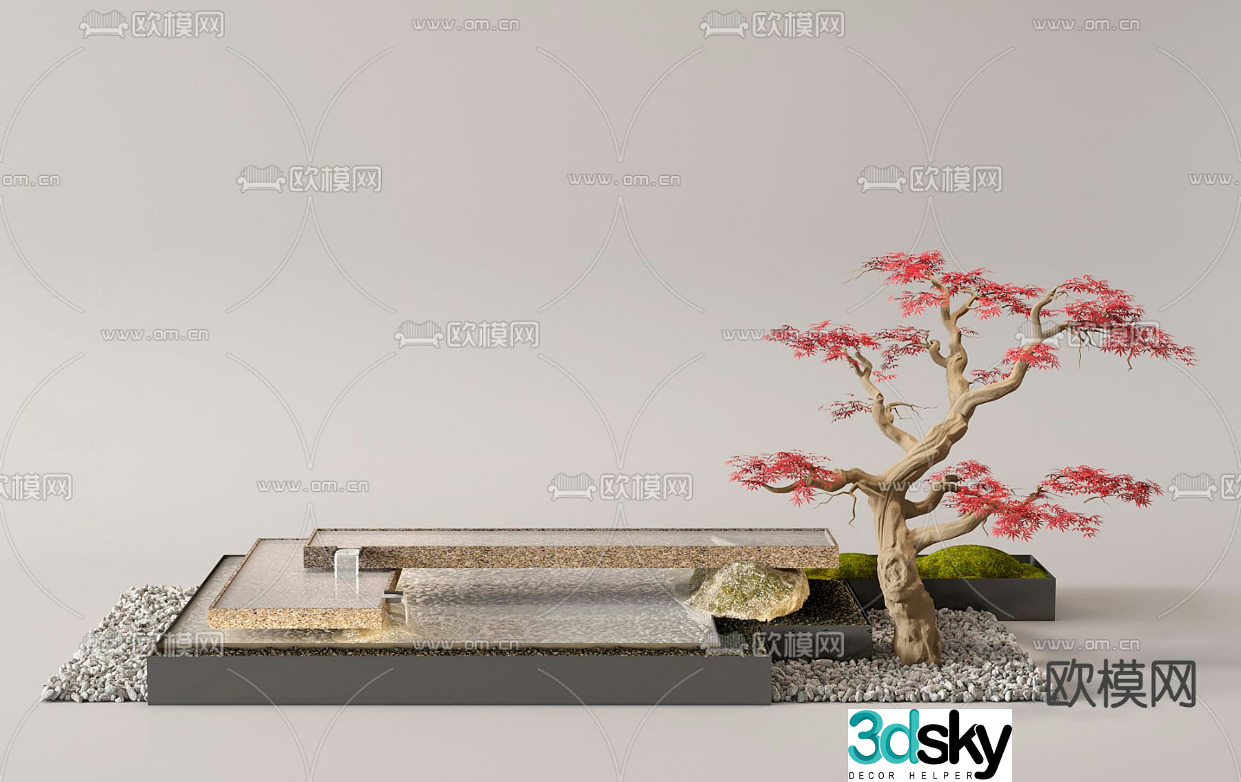 New Chinese gardening sketch 3D model