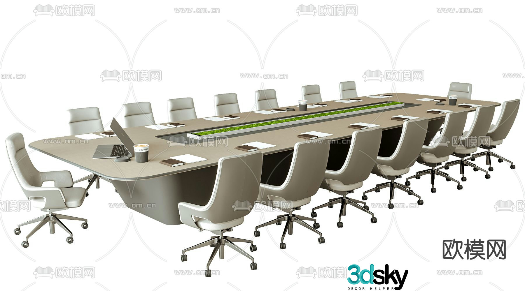 Modern conference table conference table 3d model