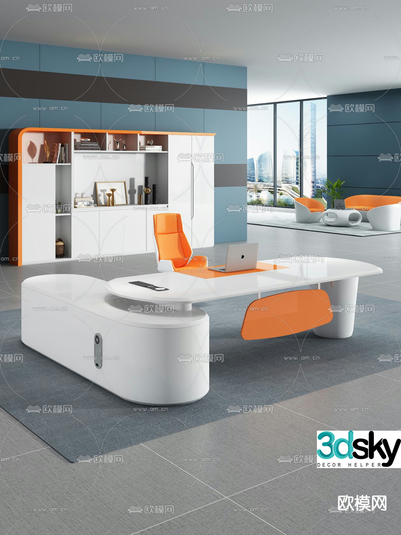 desk desk boss desk 3d model