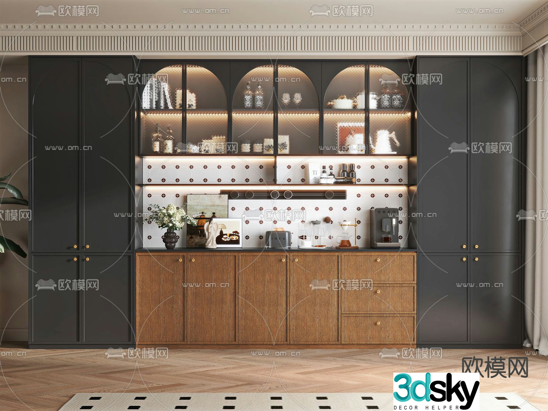 French sideboard 3d model