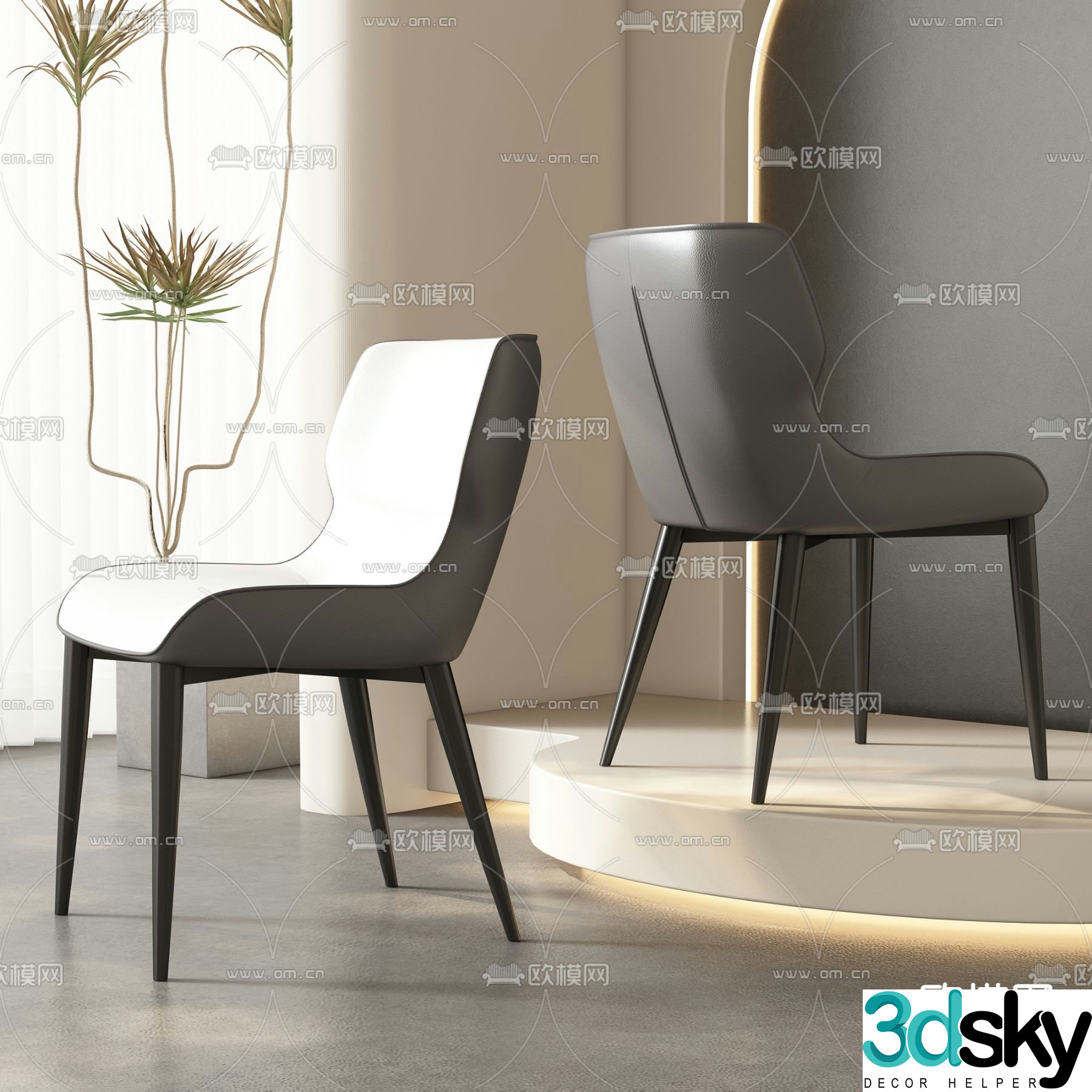Modern single chair sofa chair leisure chair 3d model