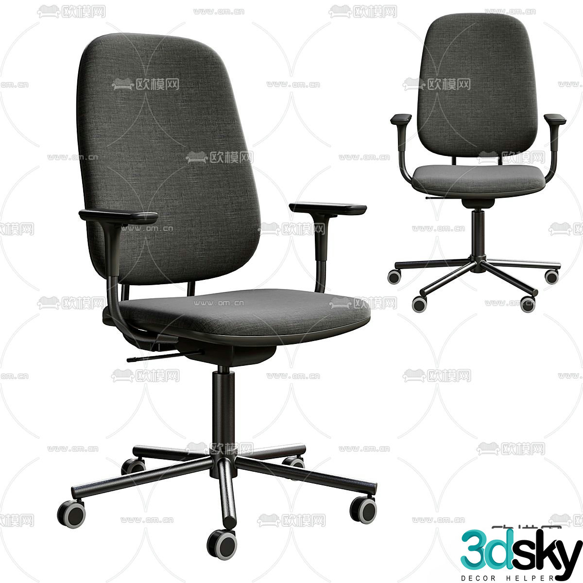 Office chair shift chair staff chair 3d model