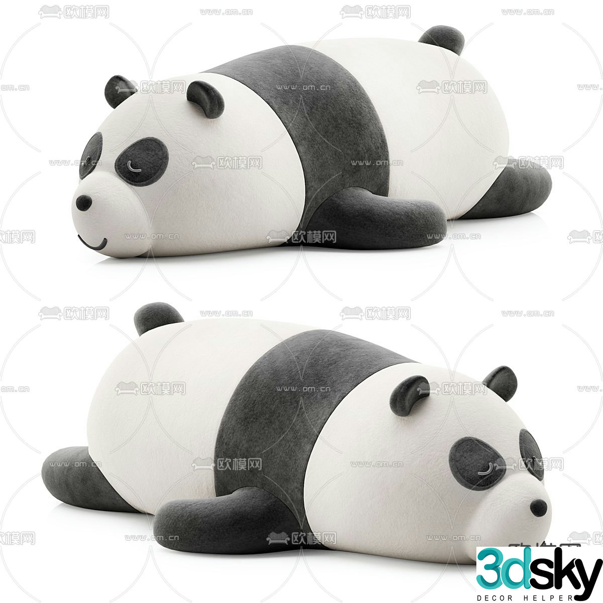 Red panda doll plush doll 3d model