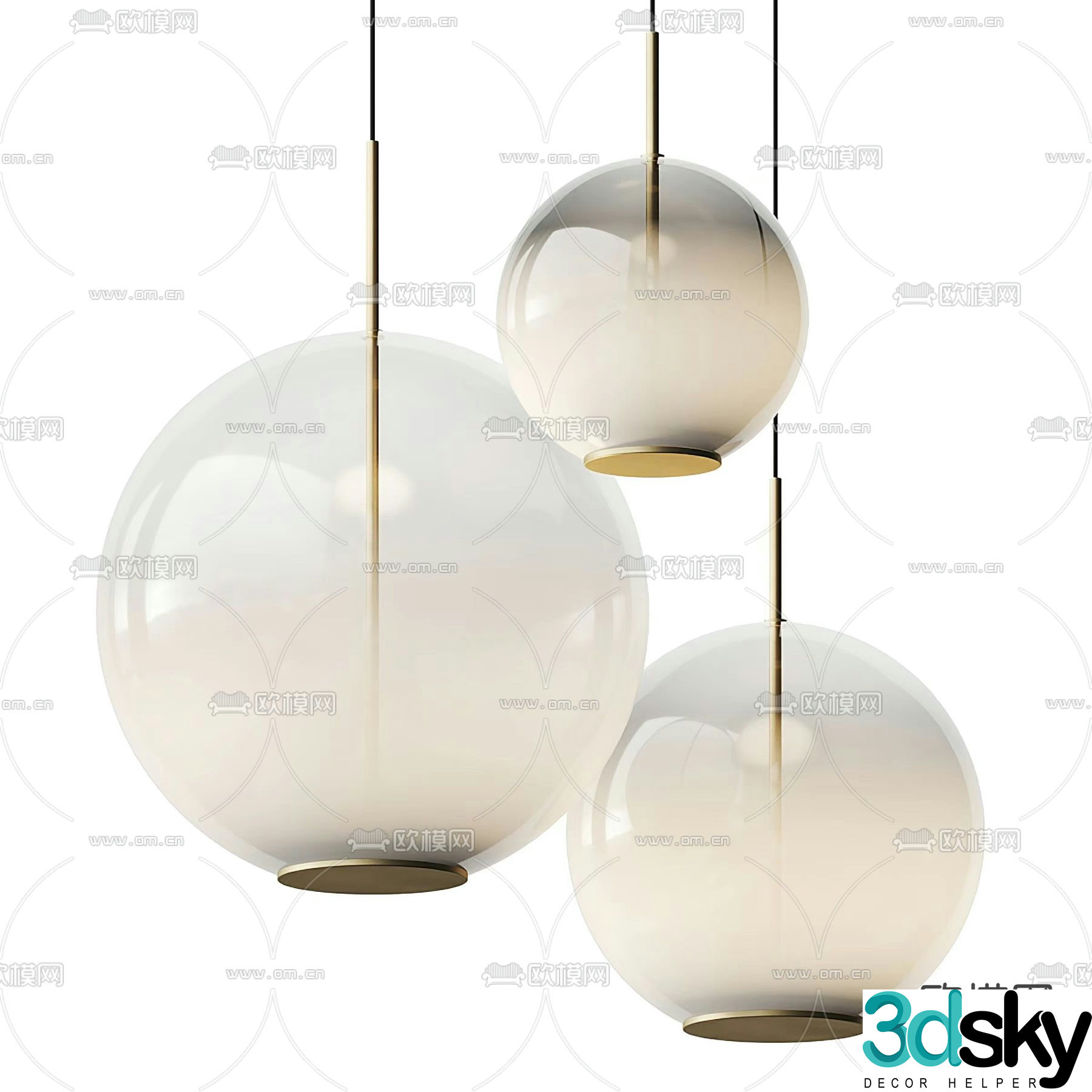 Misty chandelier 3d model