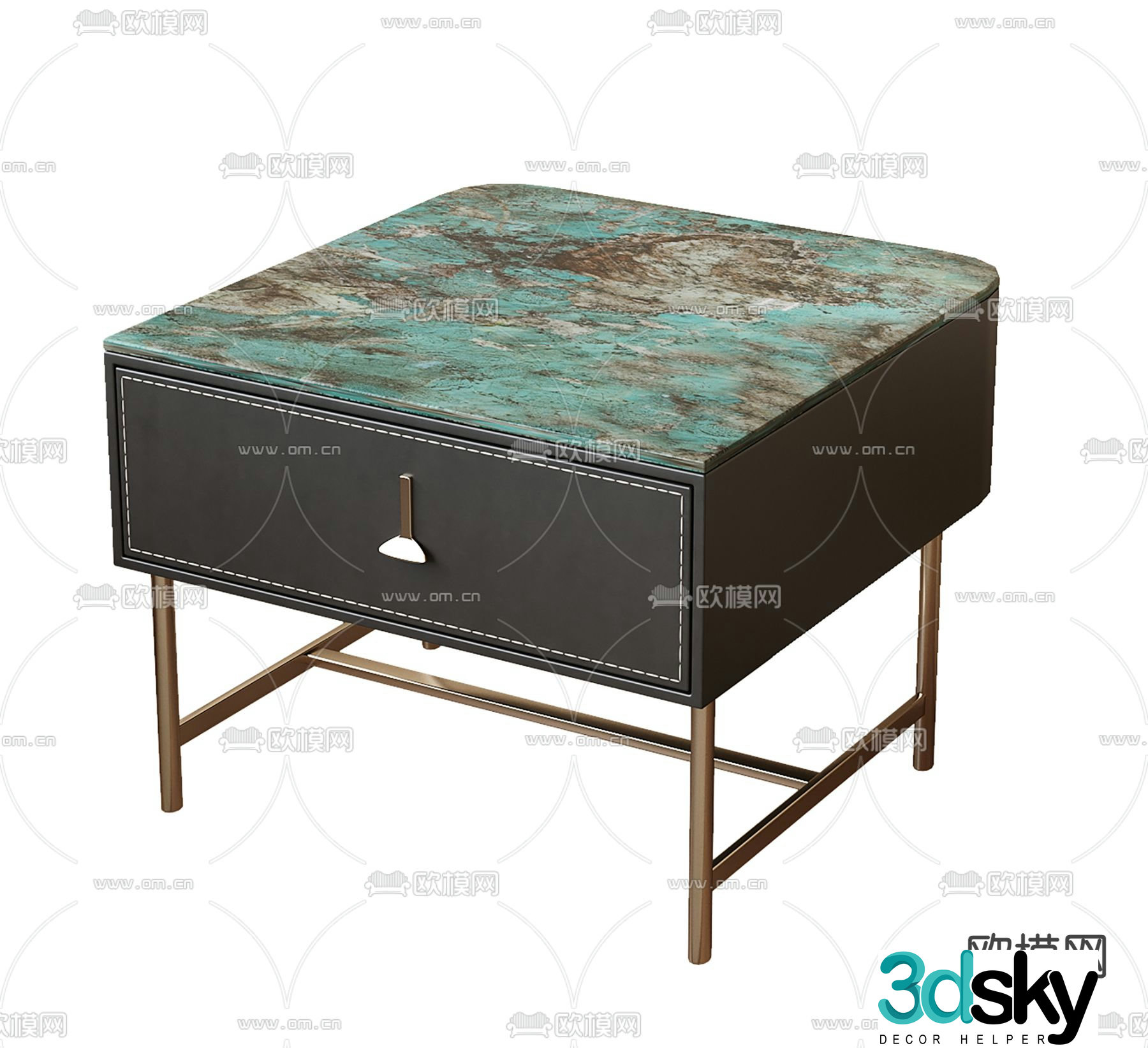 Modern bedside table 3d model