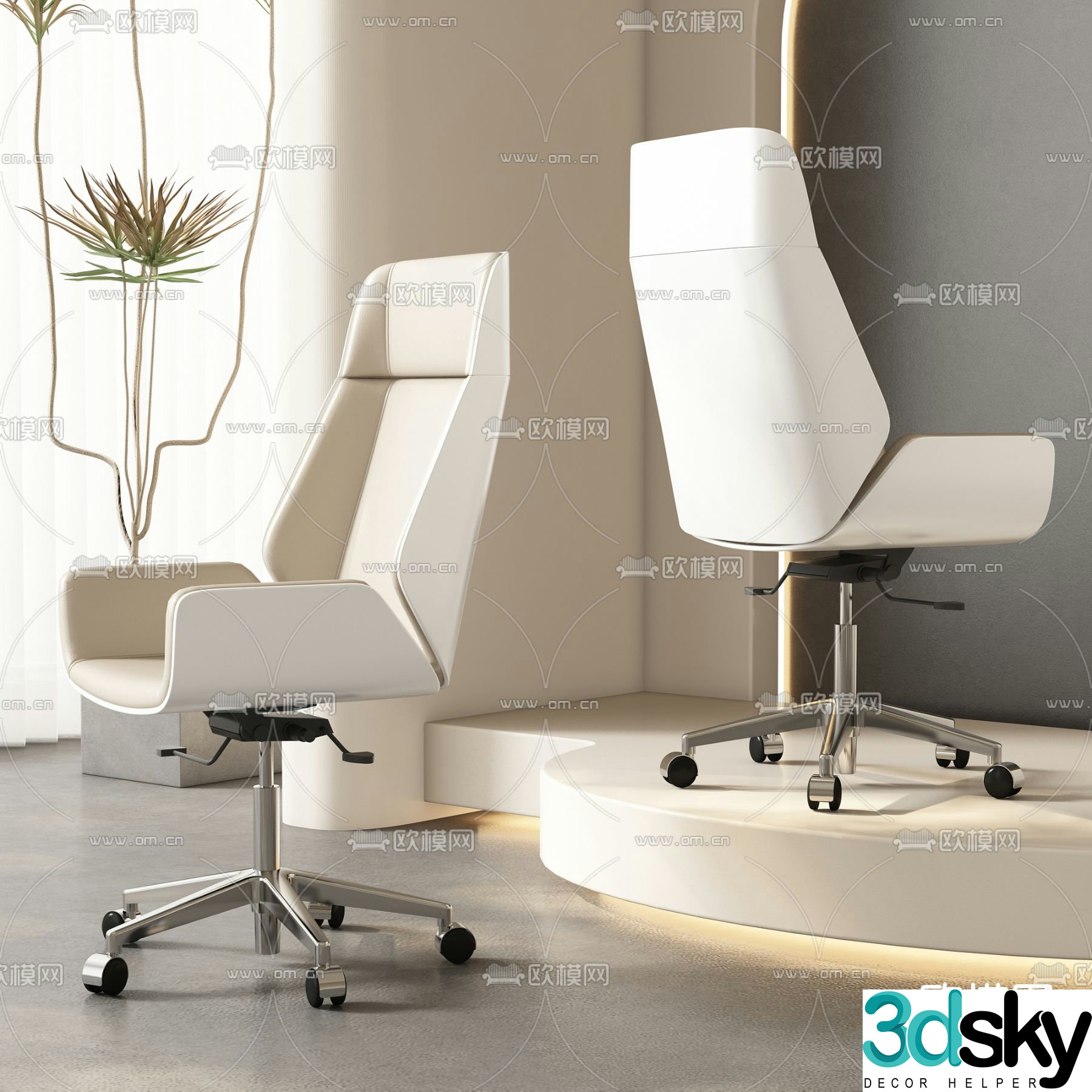 Modern single chair sofa chair leisure chair 3d model