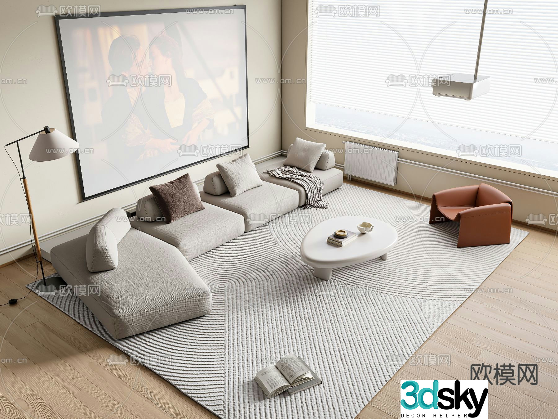 Modern modular sofa modular sofa 3d model