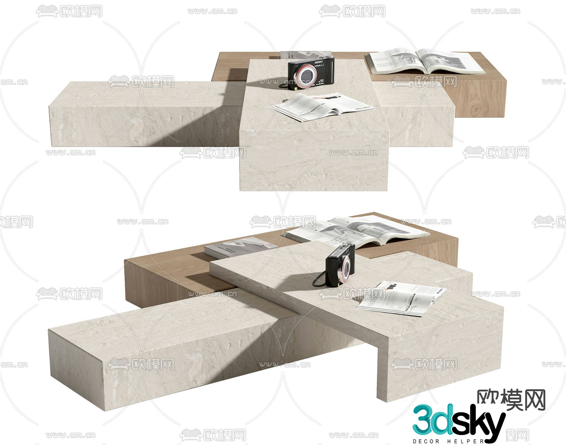Table table coffee table marble coffee table 3d model