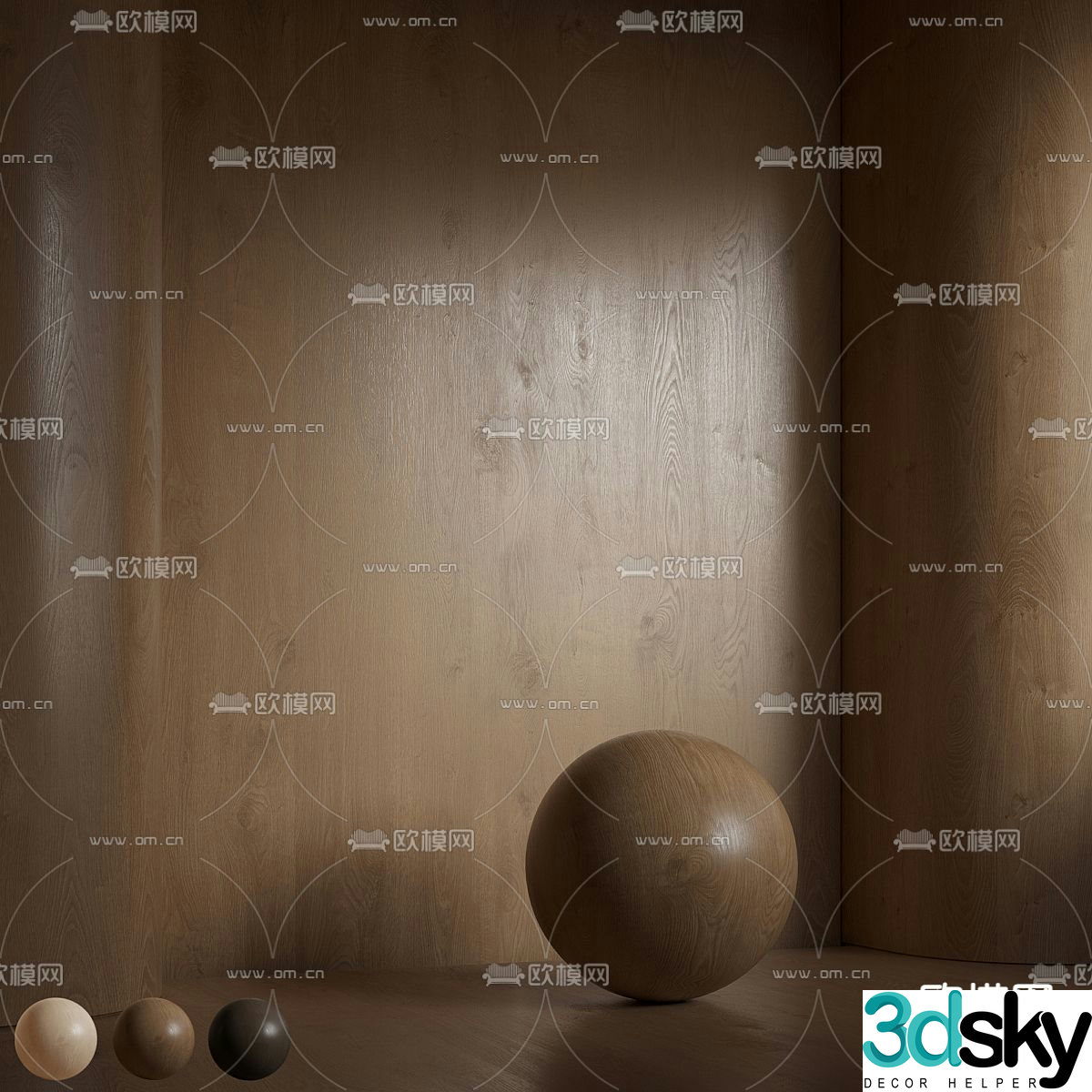 Wood veneer Wood floor 3d model